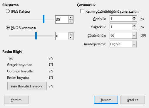 Compress Image Dialog