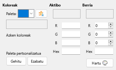 Kolore-orrialdearen elkarrizketa-koadroa