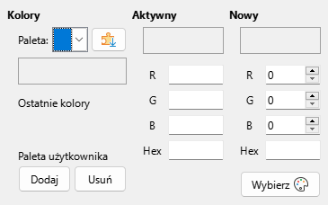 Okno dialogowe koloru