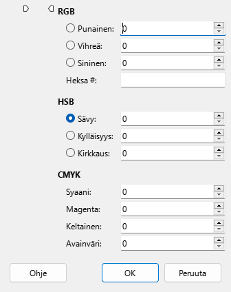 The Pick a Color window