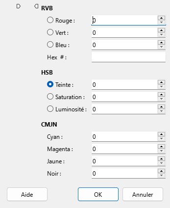 La fenêtre Choisir une couleur