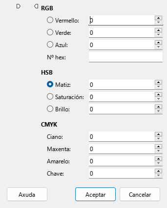 A xanela Escolla unha cor
