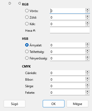 The Pick a Color window