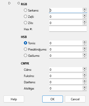 The Pick a Color window