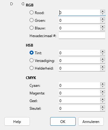 Venster Aangepaste kleur
