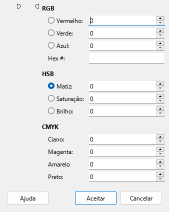 A janela Escolher uma cor