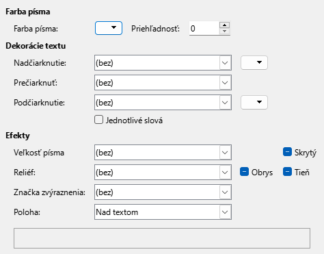 Font Effects Page Dialog Image