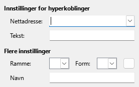 Dialog for Internet Hyperkobling