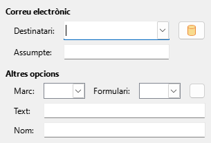 Imatge de diàleg d'hiperenllaç de correu