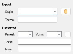 Ekraanipilt e-posti-hüperlingi sätetest