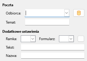 Obraz okna dialogowego pocztowego hiperłącza