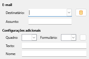 Imagem da caixa de diálogo Hiperlink Correio