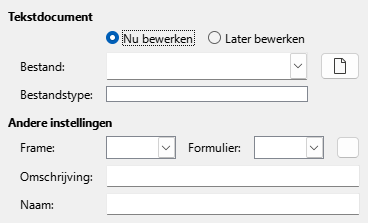 Afbeelding van dialoogvenster Hyperlink - Nieuw document