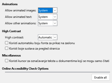 Options Accessibility Dialog Image