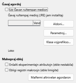 Bildo de dialogo por Specialaj agordoj
