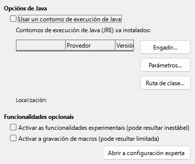 Imaxe da caixa de diálogo de opcións avanzadas