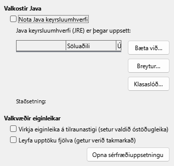 Options Advanced Dialog Image