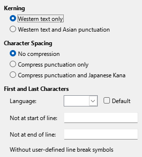Options Asian Dialogue Box Image