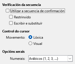 Imaxe da caixa de diálogo CTL de Opcións