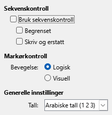 Dialog for CTL alternativer