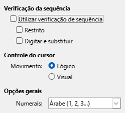 Imagem da caixa de diálogo Opções CTL