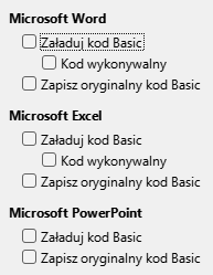 Obraz opcji okna dialogowego ładowania i zapisywania