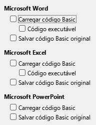 Imagem da caixa de diálogo Opções Carregar/Salvar