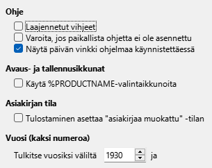 Options General Dialog Image
