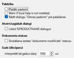 Options General Dialog Image