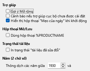 Options General Dialog Image