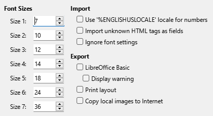 Options HTML Dialog Image