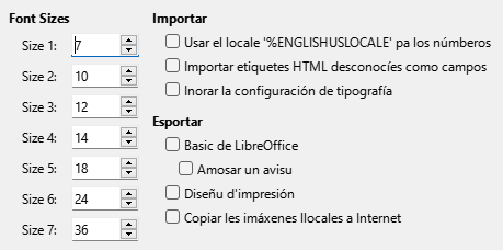 Options HTML Dialog Image