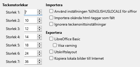 Options HTML Dialog Image