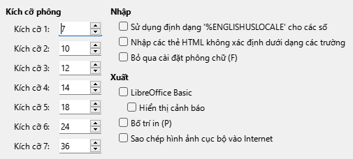 Options HTML Dialog Image