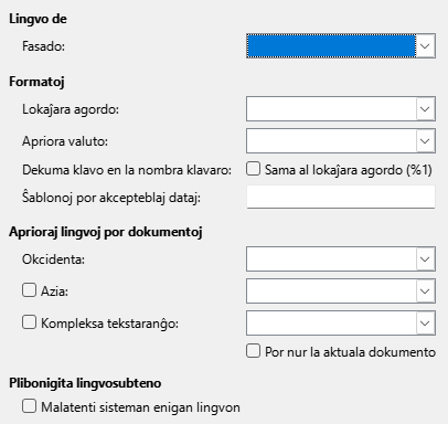 Bildo de dialogo por Lingvaj agordoj