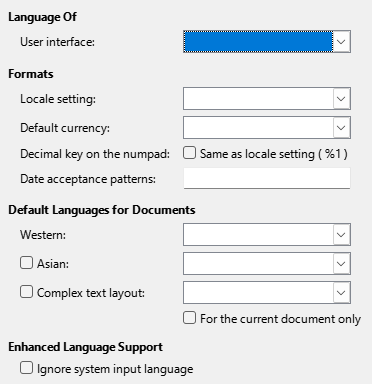 Options Language Dialog Image
