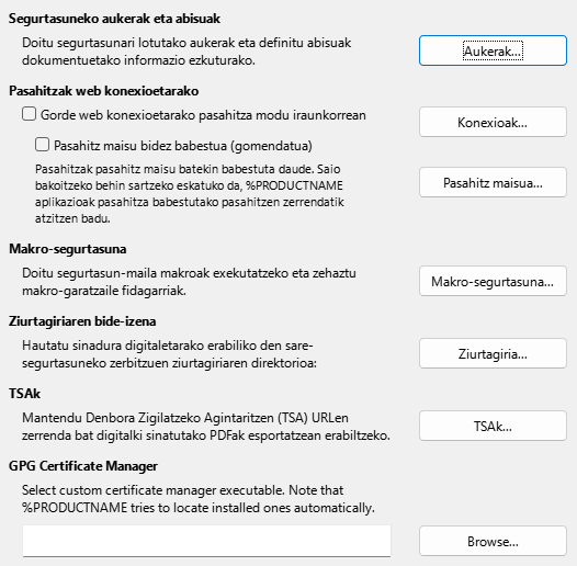 Aukeren 'Segurtasuna' elkarrizketa-koadroaren irudia