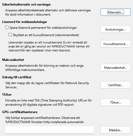 Options Security Dialog Image