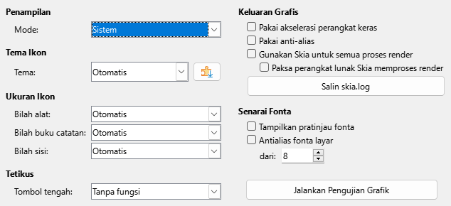 Gambar Dialog Tampilan Opsi