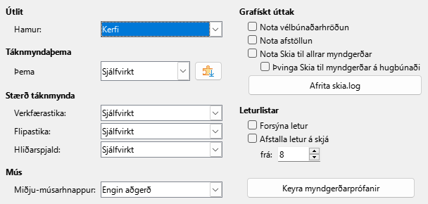 Options View Dialog Image