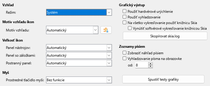 Options View Dialog Image