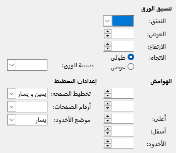 Page format tab page