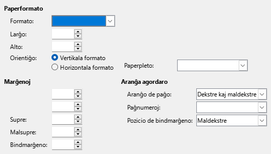 Langeto Paĝa formato