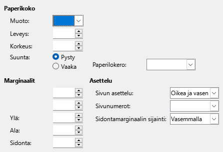 Page format tab page