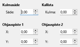 Slant and Corner Radius tab page
