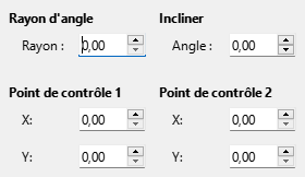 Onglet Inclinaison et rayon d'angle