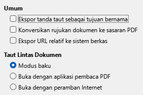 Citra Dialog Pilihan Tautan Ekspor PDF