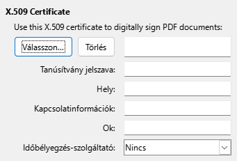 PDF Export Digital Signature Options Dialog Image
