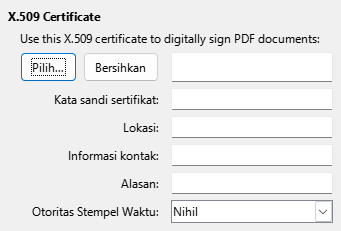 Citra Dialog Pilihan Tanda Tangan Digital Ekspor PDF
