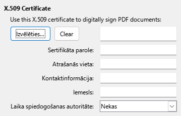 PDF Export Digital Signature Options Dialog Image